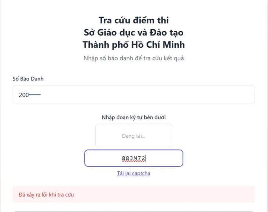 Nghẽn mạng tra cứu điểm thi lớp 10 ở TP HCM Nghẽn mạng tra cứu điểm thi lớp 10 ở TP HCM