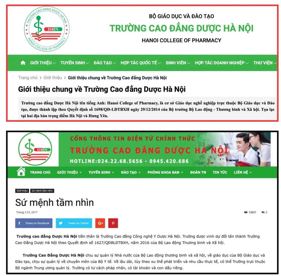 Nghi vấn “trường giả - trường thật”, Cao đẳng Dược Hà Nội nói gì? Nghi vấn “trường giả - trường thật”, Cao đẳng Dược Hà Nội nói gì?