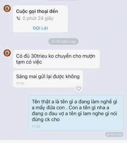 Những màn đáp trả tin “anh mượn tạm 30 triệu” từ Zalo Phó Giám đốc Sở