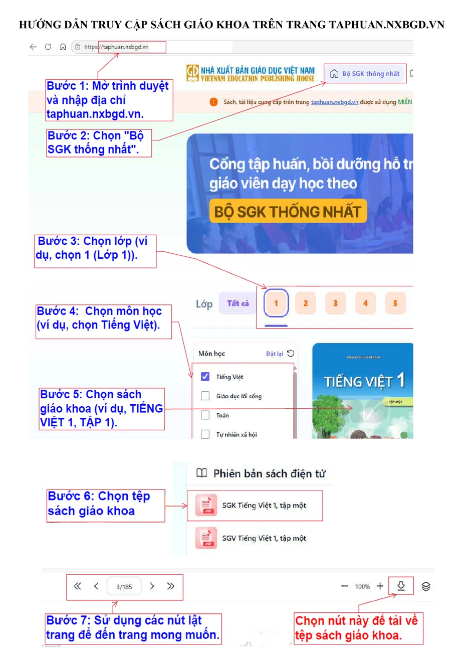 NXB Giáo dục Việt Nam hướng dẫn truy cập sách giáo khoa điện tử NXB Giáo dục Việt Nam hướng dẫn truy cập sách giáo khoa điện tử