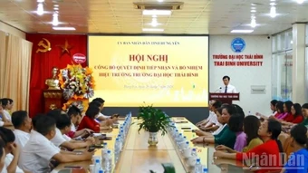 Phó Giáo sư, Tiến sĩ Phạm Quốc Thành được bổ nhiệm Hiệu trưởng Trường đại học Thái Bình