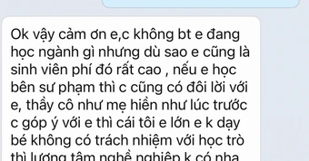 Phụ huynh nhắn tràng dài "dạy đời" nữ gia sư vì không chịu dạy với mức phí 90.000 đồng, 4 tháng sau lại nhắn thêm 1 tin "KHÓ HIỂU"!