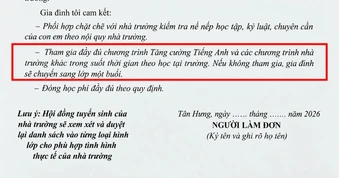 Phụ huynh "tố" trường ép phải học các môn liên kết mới được bán trú