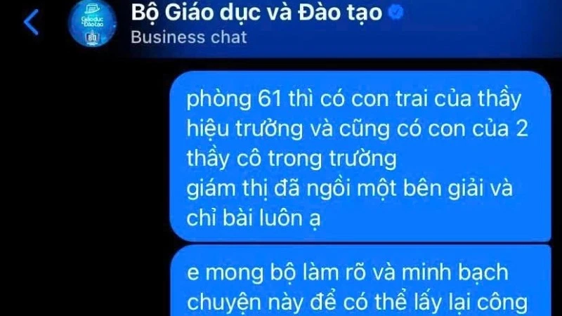 Quảng Trị: Xác minh làm rõ phản ánh tiêu cực về thi tốt nghiệp trung học phổ thông tại điểm thi trường Lê Trực Quảng Trị: Xác minh làm rõ phản ánh tiêu cực về thi tốt nghiệp trung học phổ thông tại điểm thi trường Lê Trực