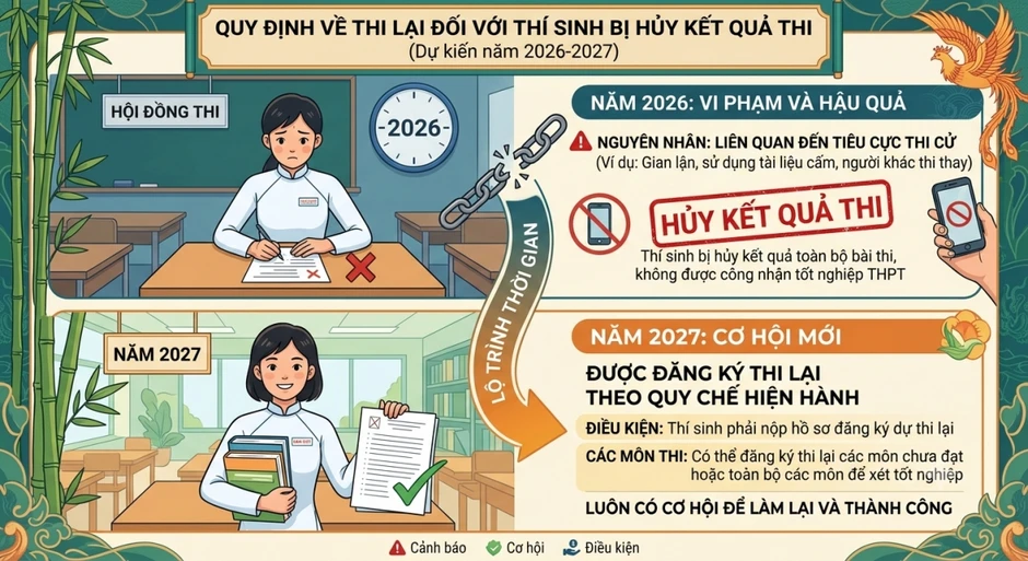 Quảng Trị yêu cầu 5 thí sinh bị hủy kết quả thi vì tiêu cực thi lại vào năm sau Quảng Trị yêu cầu 5 thí sinh bị hủy kết quả thi vì tiêu cực thi lại vào năm sau