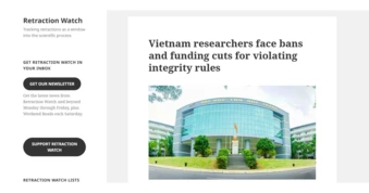 Retraction Watch đưa tin về liêm chính khoa học ở Việt Nam