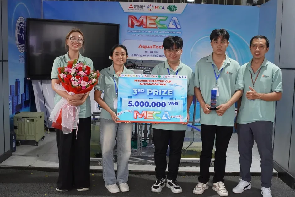 Sinh viên Đại học Trà Vinh đoạt Giải Ba cuộc thi MECA 2026 Sinh viên Đại học Trà Vinh đoạt Giải Ba cuộc thi MECA 2026