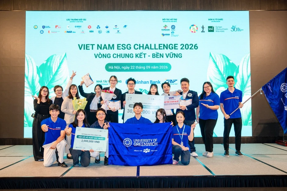 Sinh viên Greenwich Việt Nam giành Quán quân Vietnam ESG Challenge 2026 khu vực phía Bắc