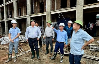 Sở Xây dựng Điện Biên cử 7 cán bộ, công chức đôn đốc, chỉ đạo tiến độ thực hiện các trường nội trú liên cấp