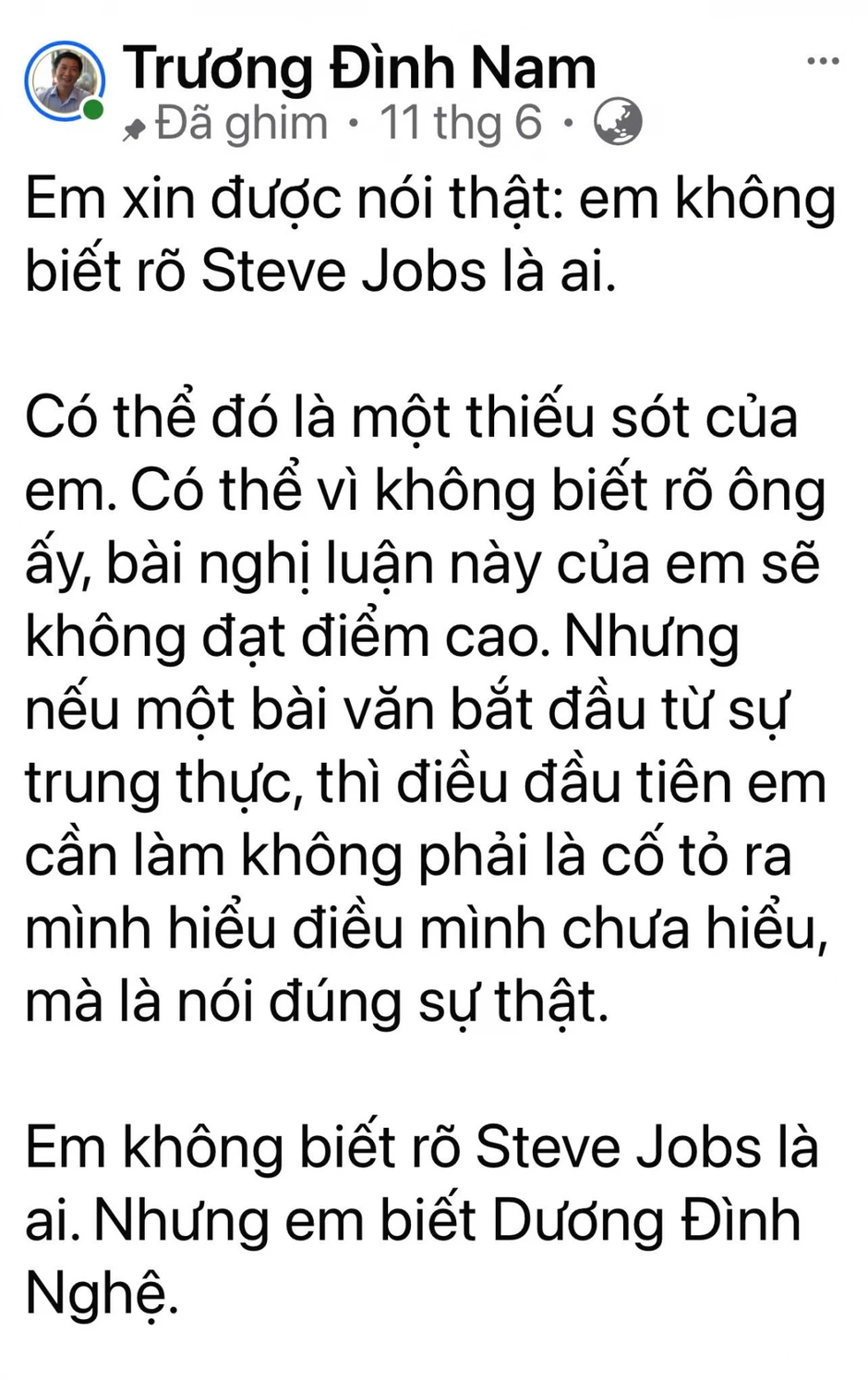Sự thật phía sau “bài văn điểm 10” gây xôn xao mạng xã hội Sự thật phía sau “bài văn điểm 10” gây xôn xao mạng xã hội