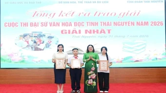 Thái Nguyên trao giải cuộc thi Đại sứ Văn hóa đọc năm 2026