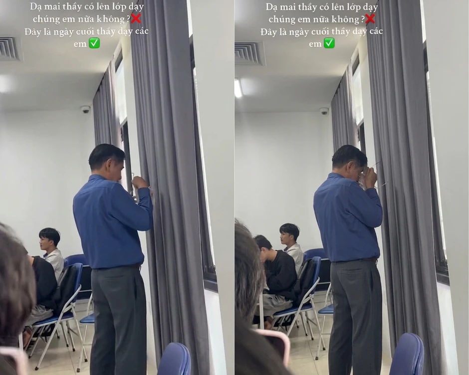 Thầy giáo lén lau nước mắt trong tiết học cuối, ai cũng tưởng nghỉ hưu hoá ra thầy về làm "Chủ tịch" Thầy giáo lén lau nước mắt trong tiết học cuối, ai cũng tưởng nghỉ hưu hoá ra thầy về làm "Chủ tịch"