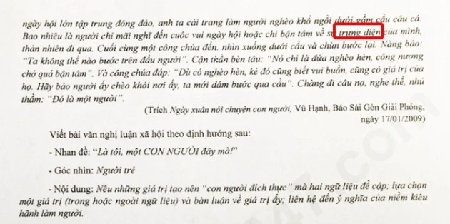 Tranh cãi lỗi chính tả “chưng diện” trong đề thi học sinh giỏi TPHCM Tranh cãi lỗi chính tả “chưng diện” trong đề thi học sinh giỏi TPHCM