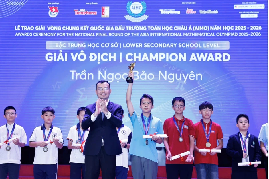 Trao giải cuộc thi Đấu trường toán học châu Á AIMO Trao giải cuộc thi Đấu trường toán học châu Á AIMO