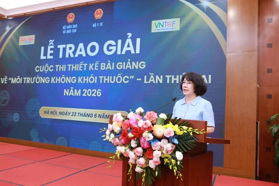 Trao giải Cuộc thi thiết kế bài giảng về “Môi trường không khói thuốc” lần thứ hai Trao giải Cuộc thi thiết kế bài giảng về “Môi trường không khói thuốc” lần thứ hai