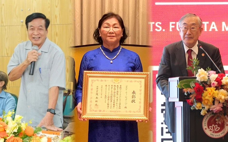 Trao huân chương Nhật Bản cho thầy cô Trường ĐH Hà Nội, Ngoại thương, Việt Nhật Trao huân chương Nhật Bản cho thầy cô Trường ĐH Hà Nội, Ngoại thương, Việt Nhật