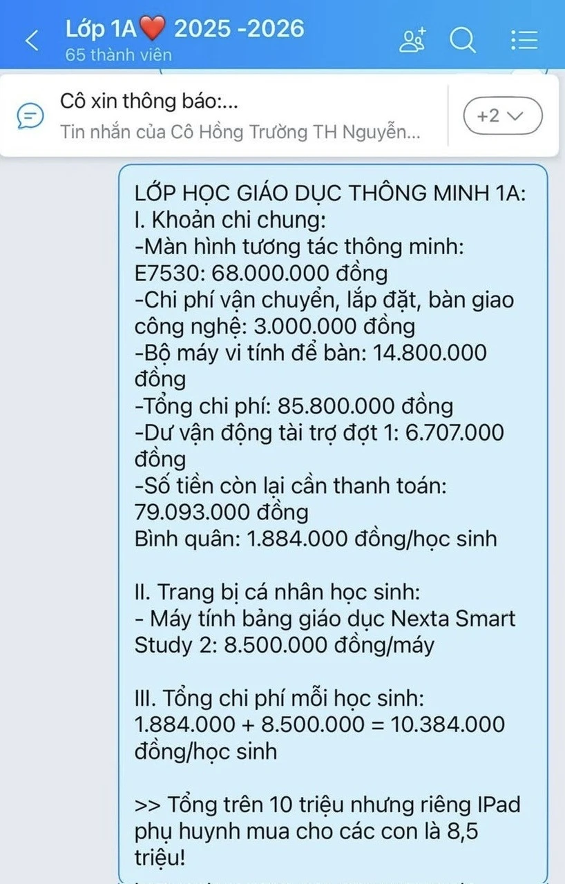 Trường tiểu học tổ chức ‘lớp học thông minh', thu hơn 10 triệu đồng/phụ huynh Trường tiểu học tổ chức ‘lớp học thông minh', thu hơn 10 triệu đồng/phụ huynh