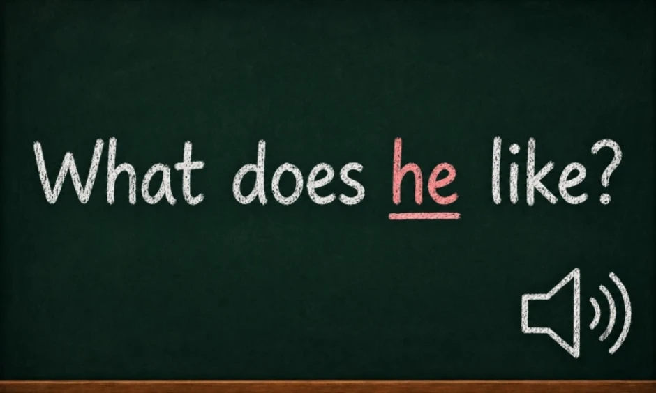 Từ 'he' trong 'What does he like?' phát âm thế nào Từ 'he' trong 'What does he like?' phát âm thế nào