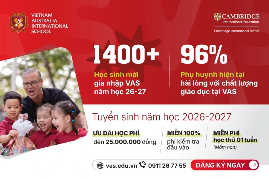 Ưu đãi cuối tại trường Quốc tế Việt Úc trước năm học mới