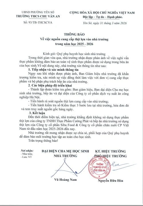Vụ 300 tấn thịt heo bệnh: Phụ huynh đồng loạt xin cắt cơm trưa từ ngày 1/4 Vụ 300 tấn thịt heo bệnh: Phụ huynh đồng loạt xin cắt cơm trưa từ ngày 1/4