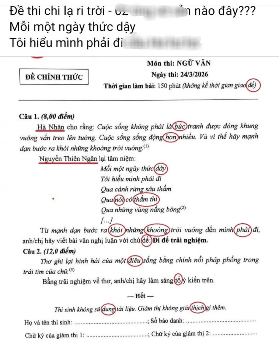 Vụ đề thi Ngữ văn bị chỉnh sửa, cố tình viết sai chính tả ở Đắk Lắk: Sẽ đề nghị công an vào cuộc