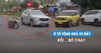 Bức xúc ô tô tông ngã xe máy rồi bỏ chạy, đề nghị phạt nghiêm