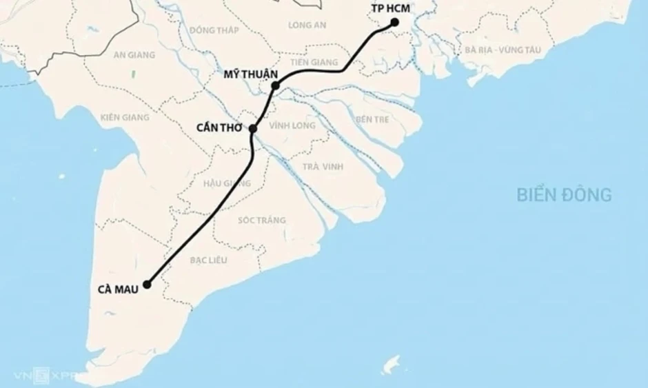 Cao tốc Cần Thơ - Cà Mau bị lún Cao tốc Cần Thơ - Cà Mau bị lún