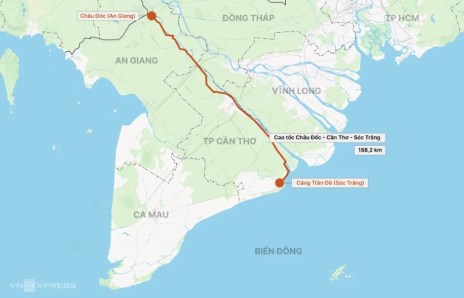 Cao tốc trục ngang miền Tây thiếu hơn 3 triệu m3 cát Cao tốc trục ngang miền Tây thiếu hơn 3 triệu m3 cát