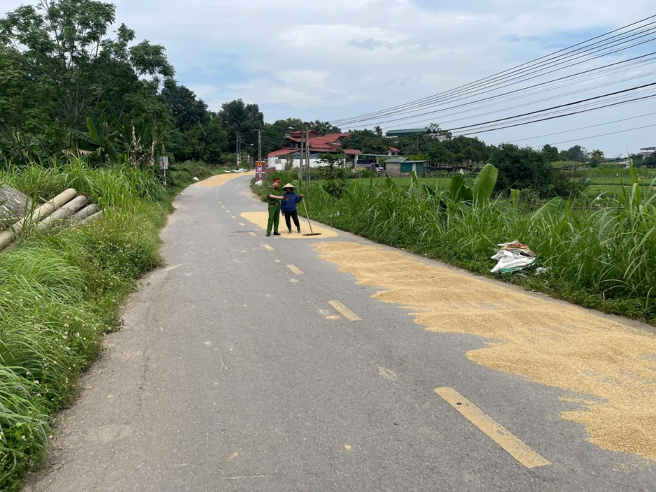 Công an sẽ xử lý các trường hợp cố tình phơi lúa, rơm rạ trên đường Công an sẽ xử lý các trường hợp cố tình phơi lúa, rơm rạ trên đường