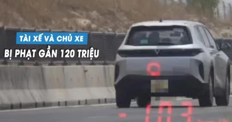 CSGT lập biên bản xử phạt một ô tô vi phạm, mức phạt gần 120 triệu đồng