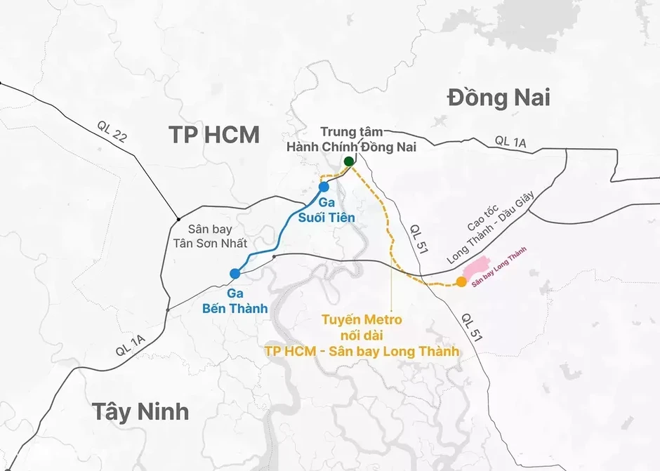 Đề xuất cơ chế đặc biệt kéo dài metro đến sân bay Long Thành