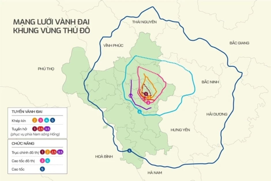 Đề xuất hơn 261.000 tỷ đồng đầu tư vành đai 5 vùng Thủ đô Hà Nội - Báo TinVina Đề xuất hơn 261.000 tỷ đồng đầu tư vành đai 5 vùng Thủ đô Hà Nội - Báo TinVina