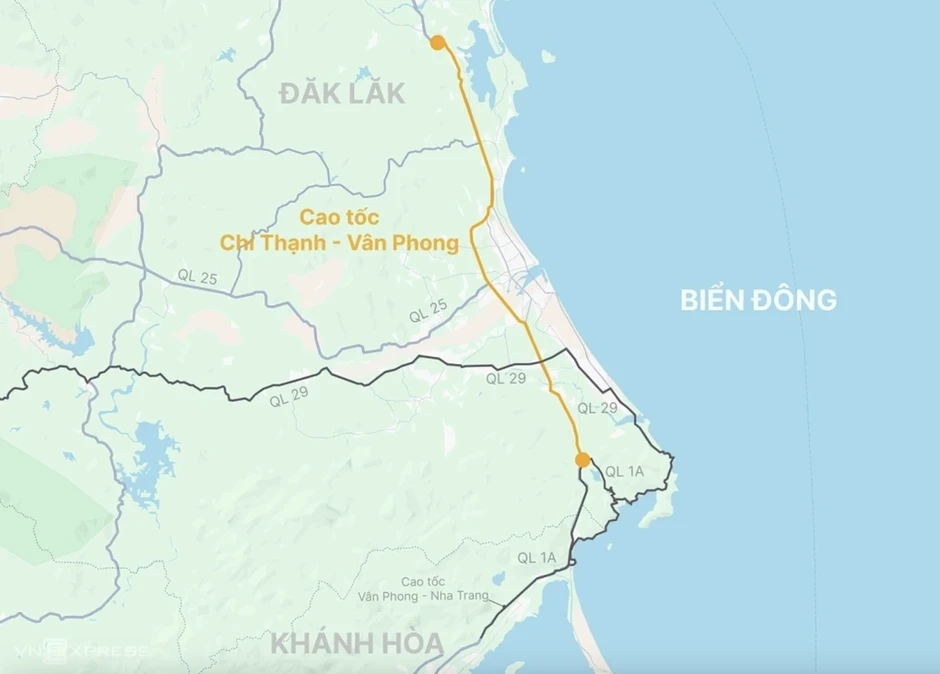 Đóng một phần cao tốc Chí Thạnh - Vân Phong trong hai ngày Đóng một phần cao tốc Chí Thạnh - Vân Phong trong hai ngày