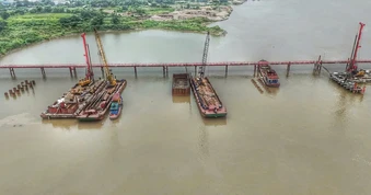 Hà Nội: Cầu Thượng Cát vào giai đoạn thi công then chốt