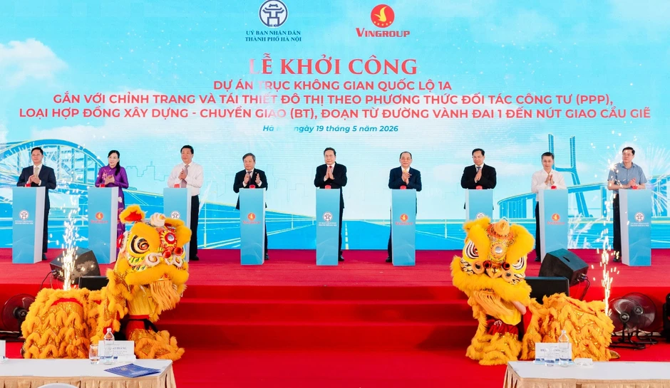 Hà Nội khởi công trục không gian Quốc lộ 1A gần 162.000 tỷ đồng Hà Nội khởi công trục không gian Quốc lộ 1A gần 162.000 tỷ đồng