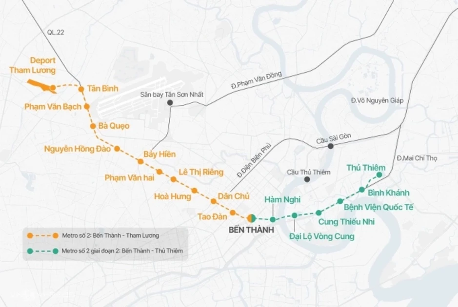 Metro Bến Thành - Thủ Thiêm, cao tốc nối sân bay Long Thành động thổ dịp 30/4 Metro Bến Thành - Thủ Thiêm, cao tốc nối sân bay Long Thành động thổ dịp 30/4