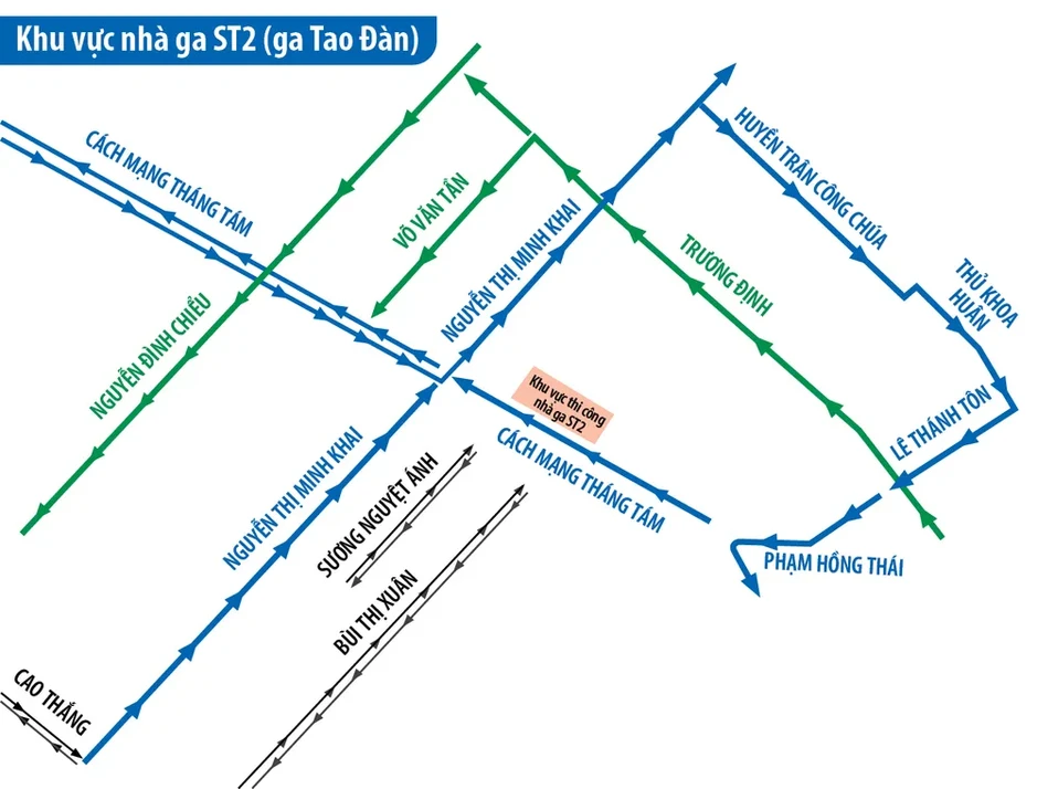 Phân luồng giao thông phục vụ thi công metro số 2: Sẽ điều chỉnh theo tình hình thực tế Phân luồng giao thông phục vụ thi công metro số 2: Sẽ điều chỉnh theo tình hình thực tế