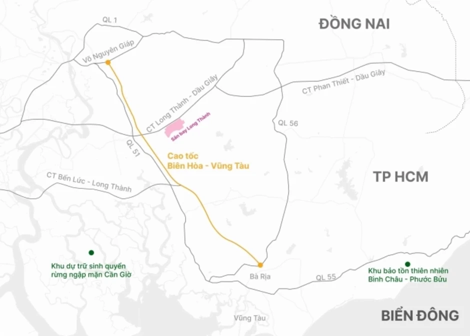 Phân luồng hai cầu vượt khi thông xe cao tốc Biên Hòa - Vũng Tàu