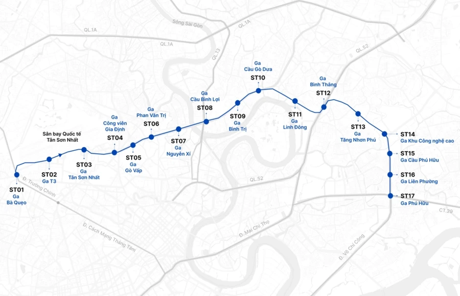 Phương án bố trí hai ga metro ngầm dưới sân bay Tân Sơn Nhất Phương án bố trí hai ga metro ngầm dưới sân bay Tân Sơn Nhất