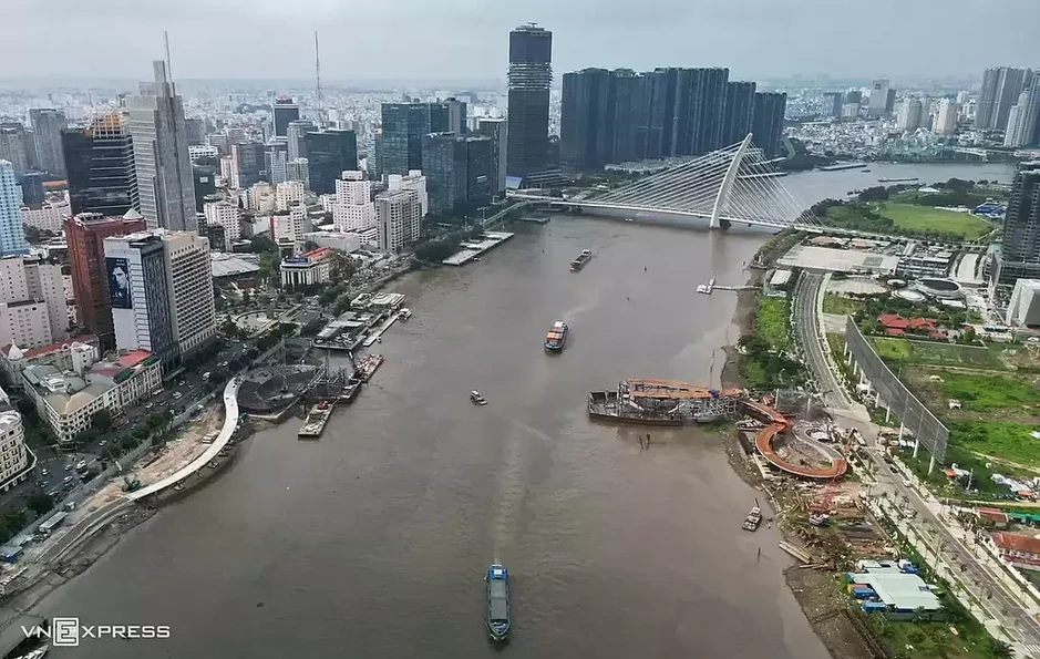 Phương án lai dắt vòm cầu 3.400 tấn từ Vũng Tàu về Bến Bạch Đằng Phương án lai dắt vòm cầu 3.400 tấn từ Vũng Tàu về Bến Bạch Đằng