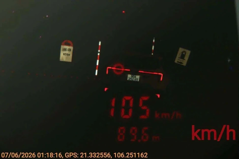Tài xế say xỉn, lái ô tô chạy 105km/h ở đoạn đường 50km/h Tài xế say xỉn, lái ô tô chạy 105km/h ở đoạn đường 50km/h