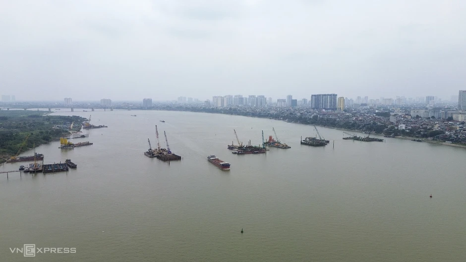 Tiến độ bảy cầu mới bắc qua s&ocirc;ng Hồng