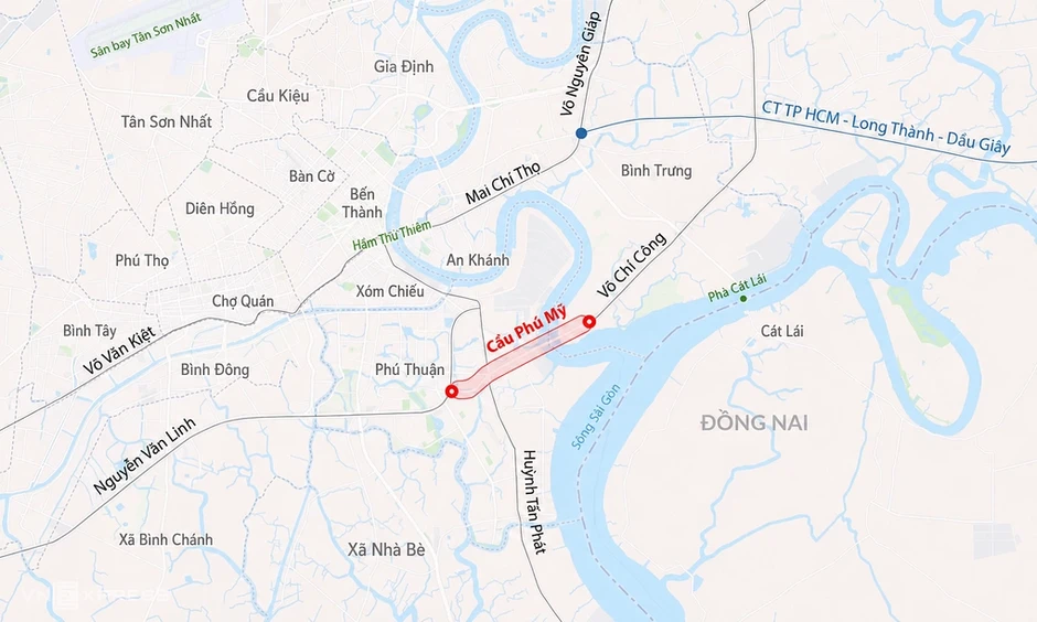 TP HCM đề xuất mở rộng cầu Phú Mỹ lên ít nhất 8 làn TP HCM đề xuất mở rộng cầu Phú Mỹ lên ít nhất 8 làn