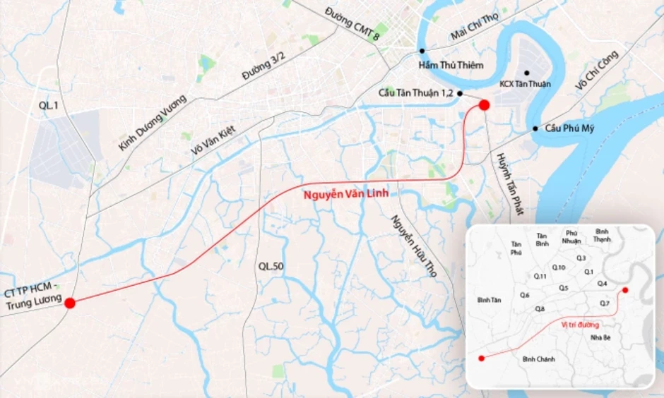 TP HCM nghiên cứu xây 18 km đường trên cao dọc đại lộ Nguyễn Văn Linh TP HCM nghiên cứu xây 18 km đường trên cao dọc đại lộ Nguyễn Văn Linh