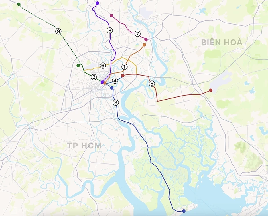 TP HCM sẽ nối dài metro số 2 đến Tây Ninh TP HCM sẽ nối dài metro số 2 đến Tây Ninh