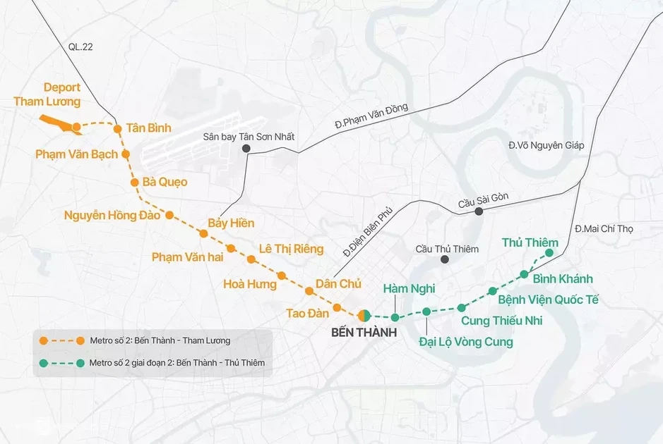 TP HCM tính nối metro số 2 đến Khu đô thị Tây Bắc TP HCM tính nối metro số 2 đến Khu đô thị Tây Bắc