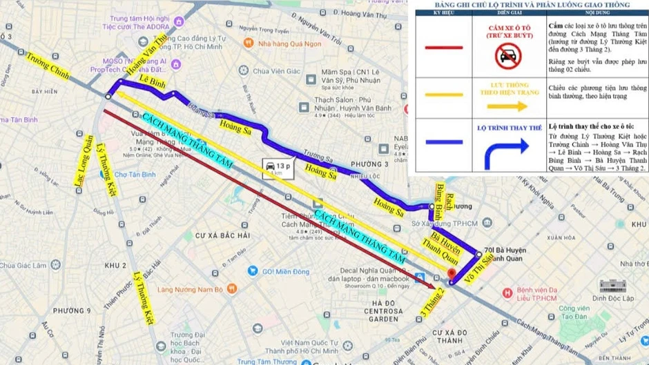 TPHCM cấm ô tô trên tuyến đường trung tâm để thi công metro Bến Thành - Tham Lương TPHCM cấm ô tô trên tuyến đường trung tâm để thi công metro Bến Thành - Tham Lương