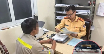 Vụ xả thải ra đường Vành đai 3: Tài xế khai do đóng nắp bồn không chặt