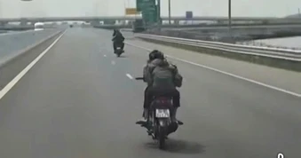 Xử lý nhóm "quái xế" chạy xe máy trêu đùa trên cao tốc Hải Phòng - Móng Cái