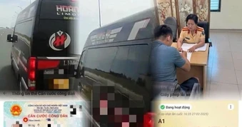 Xử phạt lái xe khách đi vào làn khẩn cấp trên cao tốc Hải Phòng - Móng Cái